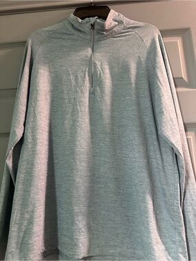 Men's Heather Light Gray Quarter-Zip Pullover